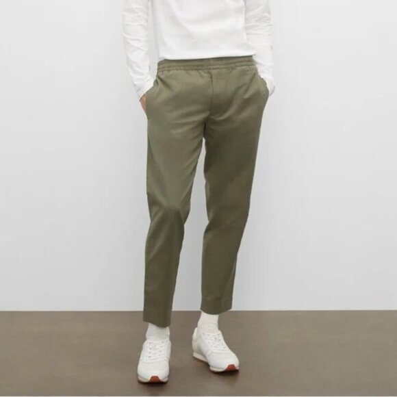 NWT Club Monaco | Men's Elasticated Linen Blend Trousers in Olive Green - Picture 5 of 16